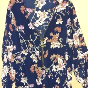 Blue floral dress